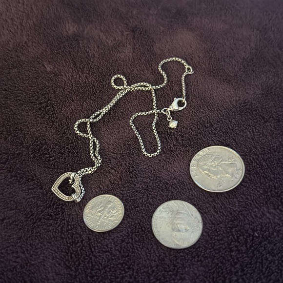 David Yurman Pave Diamond Heart necklace - Picture 7 of 7